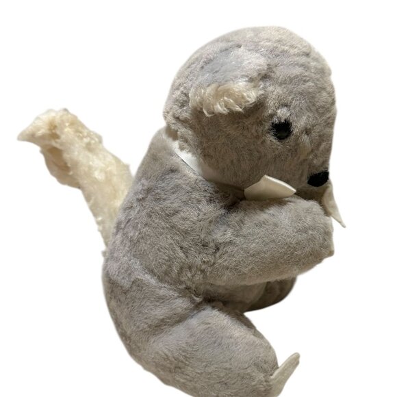 Vtg Knickerbocker Animals Of Distinction Gray Squirrel Plush Toy Posable Tail - Picture 2 of 15